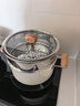 小熊（Bear）0涂层钛陶瓷汤锅+蒸笼 24cm奶锅炖锅蒸锅燃气灶通用JG042-P03 实拍图