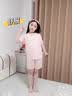 浪莎（LangSha）夏款莫代尔女童睡衣女孩空调服宝宝家居服荷叶套装 实拍图
