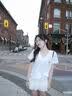 拉夏贝尔（La Chapelle）纯棉V领短袖t恤女款2026夏季小个子印花半袖体恤女正肩修身打底衫 实拍图