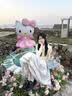 欧时纳（JUST STAR）【徐璐同款】凯莉包女包2026新款包包轻奢侈斜挎包手提包生日礼物 海盐蓝小号+繁花挂饰 包包女包时尚生日礼物-可写贺卡 实拍图
