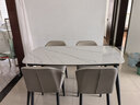 京东京造家居月星岩板餐桌 现代简约时尚客厅家用饭桌 1桌4椅1.4M 实拍图