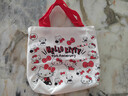 卡通蝴蝶结新款日系极简帆布包单肩上课通勤耐磨手提包 红色KT猫＋飘带 实拍图