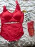 猫人（MiiOW）本命年女士内衣套装女生新娘结婚红色内衣内裤袜子无钢圈文胸胸罩 实拍图