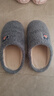 大嘴猴（paul frank）棉拖鞋男情侣时尚简约厚底家居保暖冬季拖鞋PF6661 实拍图