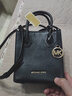 迈克.科尔斯（MICHAEL KORS）mk女包 手提单肩斜挎包琴谱包风琴包托特包 送女生礼物 纯色款 黑色配金色LOGO 实拍图