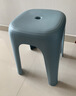 禧天龙塑料凳子方凳高凳加厚防滑家用餐椅浴室凳节节高凳 冰河灰 1个装 实拍图