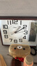 康巴丝（Compas）座钟客厅简约台钟石英钟时尚日历床头钟2991 咖木色 26cm 实拍图