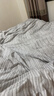 无印良品全棉床上四件套100%纯棉1.8米床笠四件套被套200*230cm 速写条纹 实拍图