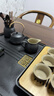 京东京造 茶具整套 功夫茶具陶瓷套装茶壶茶杯茶盘【黑陶提梁壶】 12件套  实拍图