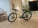 百琦F1平把公路车城市自行车成年人入门变速车内置车灯镁合金轮组车圈 抹茶绿 S码  适合身高：1.60-1.68M 实拍图
