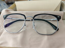 蔡司（ZEISS）镜片近视眼镜框男半框防蓝光辐射可配带散光度数眼睛女钛合金镜架 升级钛材 黑银 配colorein镜片1.60超薄 0-800度 实拍图