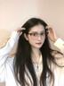 蔡司（ZEISS）镜片近视眼镜痞帅眉线框眼镜架大脸防蓝光辐射散光七夕礼物送男友 简约款中框-【品质合金】-久森19326黑银 配德国蔡司旗下视特耐1.56防蓝光[-300度内] 实拍图