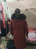 雷公馆 派克服女皮草冬季新品中长款貂皮内胆可拆卸大衣狐狸毛领女装 红色 3XL 实拍图