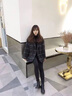 拉夏贝尔（La Chapelle）短外套女装新品2026年春秋新款韩版小个子外套风衣上衣女毛呢大衣 藏青色 L 实拍图