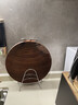泰南老正宗红铁木砧板切菜板实木家用案板防霉面板占板粘板菜墩圆形刀板 红铁木钢圈款 38*5cm 实拍图