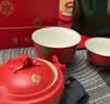 万仟堂旅行茶具高档陶瓷便携户外茶具泡茶套装一壶二杯高端礼盒唐宫茶宴 实拍图