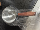 热油小锅泼油锅加厚不锈钢木柄防烫带刻度双倒流口不挂油无涂层 【木柄】200ml 实拍图