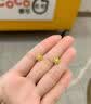 中国黄金（CHINA GOLD）【小雪花】黄金耳钉女士小众首饰足金耳饰520礼物送老婆女友 【玫瑰礼盒】雪花耳钉【一对】 约0.8g 实拍图
