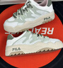 斐乐（FILA）斑斓鞋ROSETTA女鞋板鞋面包厚底鞋复古休闲鞋 灰白/奶油黄绿-ML 38 实拍图