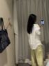 MUJI 女式 汉麻水洗衬衫领长袖衬衫女士女装衬衣外套内搭上衣26年春夏 白色 M （160/84A ） 实拍图