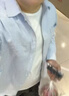 名创优品（MINISO）格子衬衫男2026复古休闲长袖外套大码日系vintage潮牌工装衬衣男 【牛津纺条纹】蓝白条 60%棉 40%涤纶 4XL (体重205-230斤) 晒单实拍图