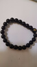 金石灵天然黑曜石手串男女款水晶手链海蓝宝五行补水佛珠转运珠生日礼物 黑曜石手链8毫米 实拍图