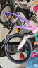 永久儿童自行车6-10-15岁以上中大童变速减震山地车单车赛车男女孩 辐条-维卡紫【减震 碟刹 99%装】 22寸单速【适合140-160cm】 实拍图