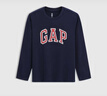 盖璞（GAP）男女童秋季款印花logo棉质长袖T恤宽松基础儿童装805095 实拍图