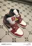 Jordan男AJ1小芝加哥配色 AJ 1中帮运动休闲鞋DQ8426-105白红42.5 实拍图