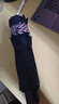 天堂 加大雨伞三折 晴雨两用商务伞经典格纹10骨大雨伞男女 黑色 实拍图