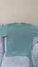 重磅纯棉短袖t恤男高档纯色印花休闲基础款内搭半袖打底衫 水晶绿 2XL  155-170斤 实拍图