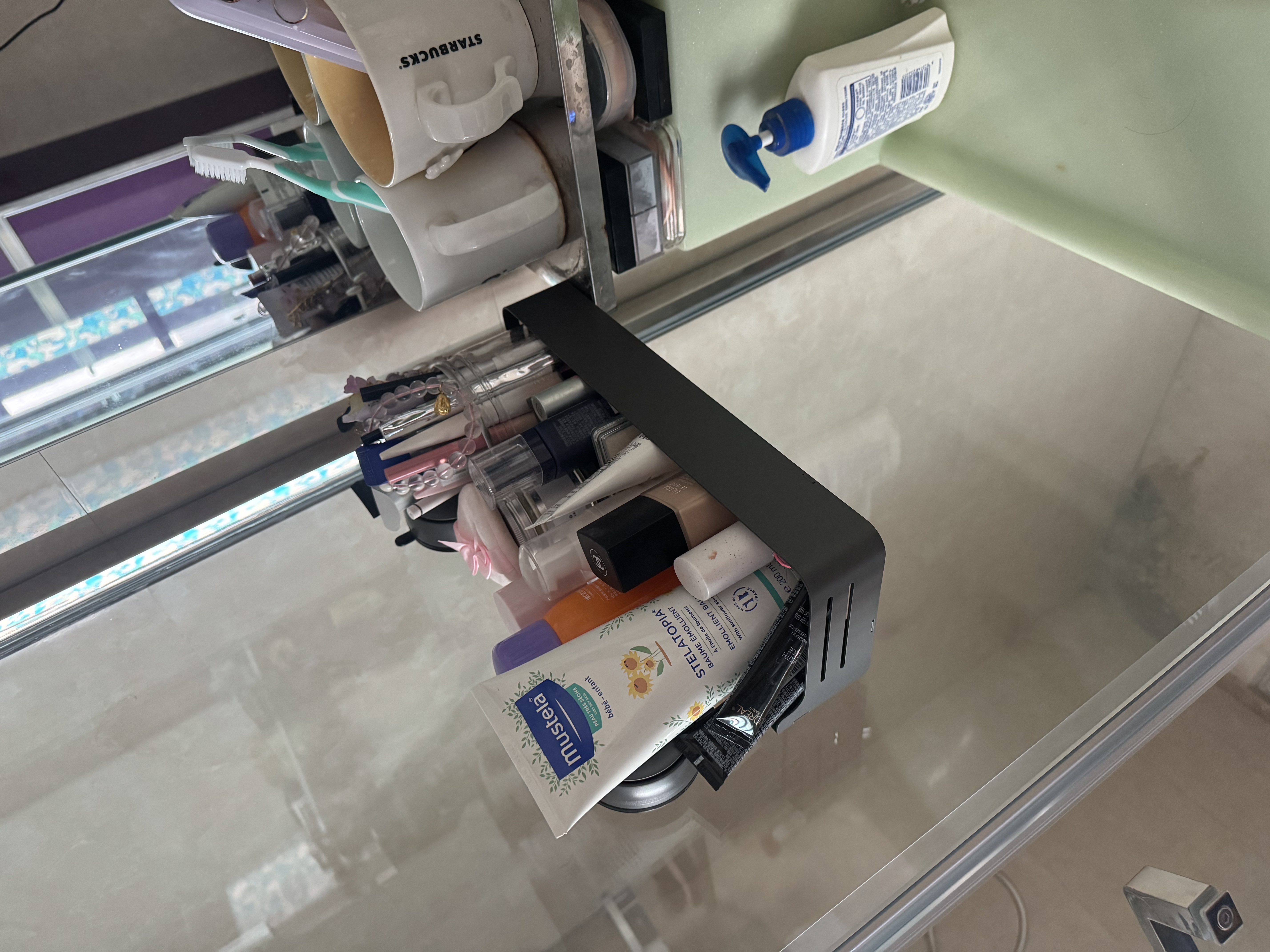 一卫（yweel）吸盘厨房置物架多功能墙上调料架壁挂式调料品架免打孔家用收纳架 实拍图
