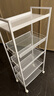 溢彩年华  厨房置物架落地零食收纳推车可移动卫生间家用蔬菜储物架1061WH 实拍图