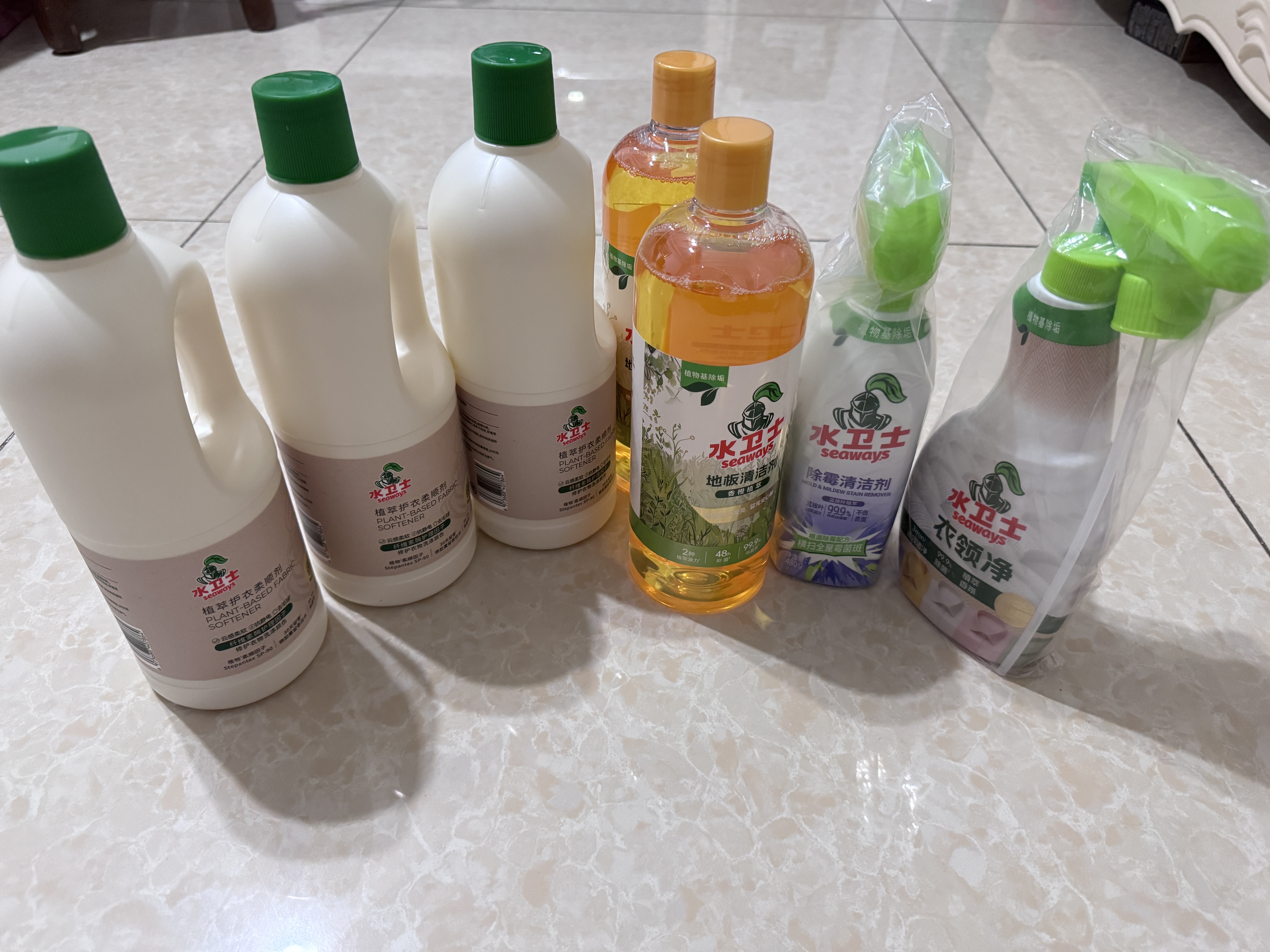 水卫士柔顺剂1kg*3瓶 护衣蓬松植萃除菌护理剂持久留香防静电婴儿洗衣 实拍图