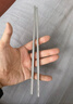 双枪100%纯钛筷子 家用高档金属筷钛质中空防烫防滑轻量便携餐具 银色 实拍图