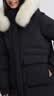 波司登（BOSIDENG）女款羽绒服90绒加厚立领宽松中长款大毛领商场同款外套 黑色8056 M 165/88A 体重约120-140斤 实拍图