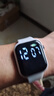 其他品牌高颜值LED手表时尚方形学生科技感超强夜光数字个性运动 白色 实拍图
