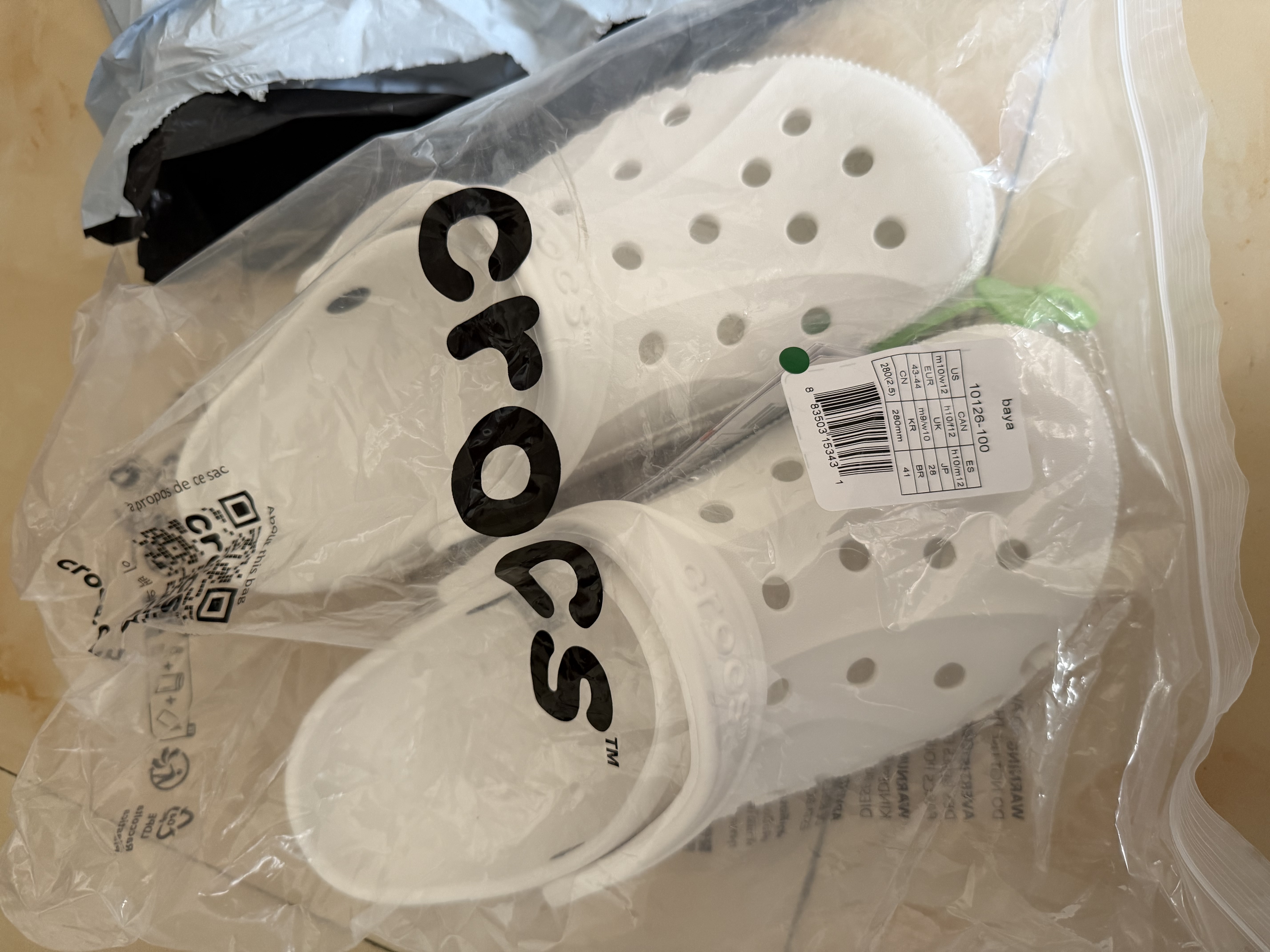 CROCS卡骆驰贝雅洞洞鞋沙滩鞋|10126 白色-100 44(280mm) 实拍图