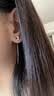 BJYLS999足银四叶草耳线女长款养耳睡觉不用摘纯银耳环耳链耳钉耳饰女 S999足银四叶草流苏耳线（单只） 实拍图