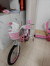 紫榕 儿童自行车女孩单车3-8岁公主款脚踏车男女宝宝小孩童车 公主粉【京仓直发】闪轮护具套装 16寸 适合100-120cm 实拍图