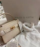 CHARLES&KEITH鳄鱼纹凯莉包手提斜挎婚包包女包生日礼物CK2-50270880-1 Ivory象牙色 S 实拍图