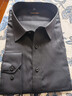 罗蒙（ROMON）纯色商务职业正装男士衬衫工装男装长袖衬衣男CS108黑色4XL 实拍图