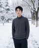 黑冰男款抗菌轻量舒适保暖1/2拉链抓绒衣保暖打底男装 FAF1101 灰黑色 XL 实拍图