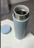 米家旋盖杯 保温杯 316不锈钢真空水杯 便携大容量咖啡杯 500ml雾蓝色 实拍图
