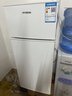 HYUNDAI（韩国现代）小冰箱迷你小型家用冷藏冷冻宿舍出租房办公室双开门二门电冰箱节能省电 100L白【一级能效+租房必备】 实拍图