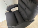 顾全老板椅可躺办公椅家用工学椅午休转椅电脑椅子C533黑皮 实拍图