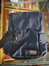 我潮双肩包男士帆布背包休闲大容量时尚旅行包高中学生书包轻便电脑包 蓝黑色升级款 实拍图