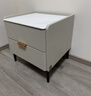 顾家家居（KUKA）意式卧室双抽储物床头柜7996 【皓月白+白色岩板】旗舰款床头柜 实拍图
