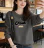 CHIUTSE即墨卫衣女品牌折扣大l码卫衣女春秋宽松显瘦高品质时尚衣服女装 灰色【CHINA蓝边】2026新款 时尚潮流女装 M 建议115斤内2026新款 晒单实拍图