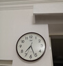 康巴丝（Compas）挂钟客厅 12英寸简约静音客厅石英钟表挂墙时钟 C2866 咖色30.5cm 实拍图